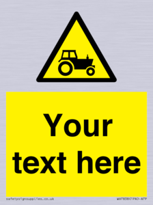 Custom warning farm machinery